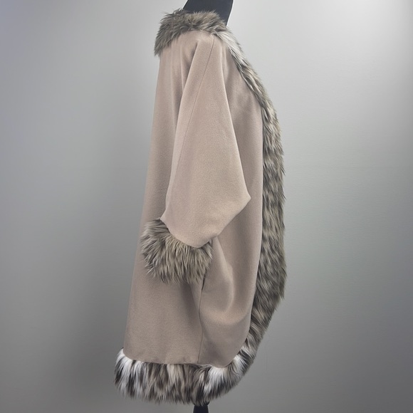 Adrienne Landau Stylish Long Coat Ladies Size M- - Picture 5 of 13